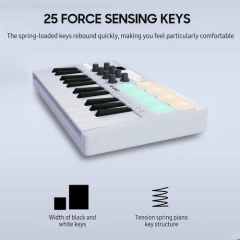 Teclado Controlador M-vave Smk-25 - Midi 25 Teclas