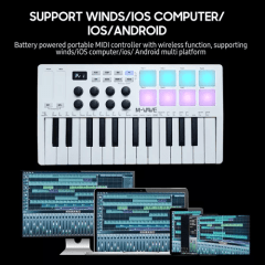Teclado Controlador M-vave Smk-25 - Midi 25 Teclas