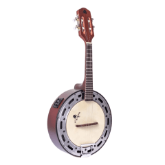 Banjo Eletroacústico Marquês Castanho Fosco com Equalizador Ativo e Aro Jateado