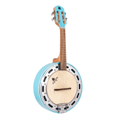 Banjo Eletroacústico Passivo Azul Com Aro Cromado Marquês Banjo Eletroacústico Passivo Azul Com Aro Cromado Marquês