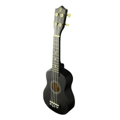 Ukulele Soprano Black Andaluz Preto Fosco Uks-01 Bk