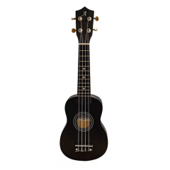 Ukulele Soprano Black Andaluz Preto Fosco Uks-01 Bk