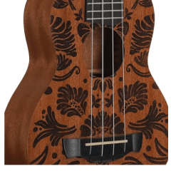 Ukulele Tagima Soprano 21K Floral Natural Mahogany