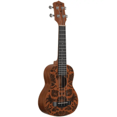 Ukulele Tagima Soprano 21K Floral Natural Mahogany