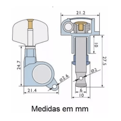 Tarraxa  Avulsa  Violão Aço