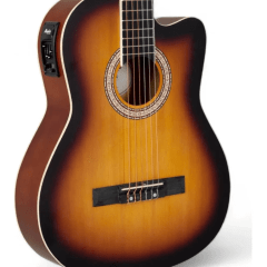Violão AD60 Nylon Elétrico Sunburst