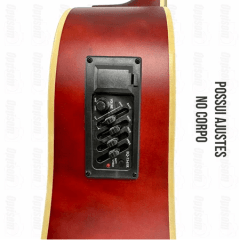 Violão Eletrico Cutway Mogno Aço 41" Mxt Madeira Natural 