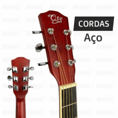 Violão Eletrico Cutway Mogno Aço 41" Mxt Madeira Natural 