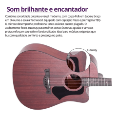 Violão Elétrico Tagima Juninho Afram Gran Reserva Folk Aço