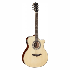 Violão Hofma Hma260 Nt Natural Auditorium Elétrico Cutaway