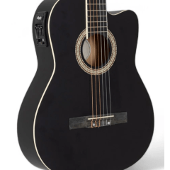 Violão Memphis AD60 Nylon Eletrico Preto Fosco