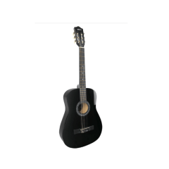 Violão Preto Clássico Nylon Mxt Com Tensor 