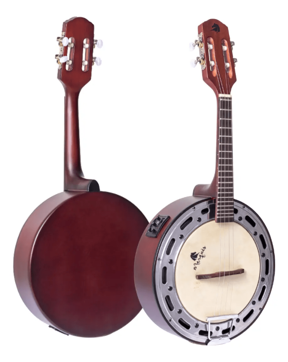 Banjo Eletroacústico Marquês Castanho Fosco com Equalizador Ativo e Aro Jateado