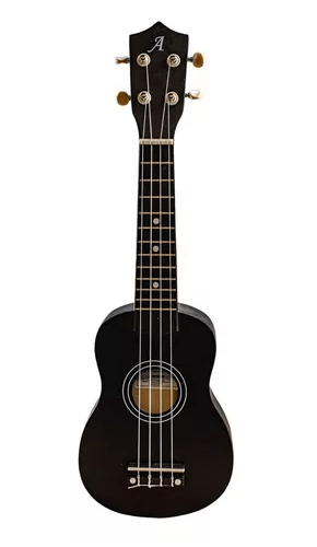 Ukulele Soprano Black Andaluz Preto Fosco Uks-01 Bk