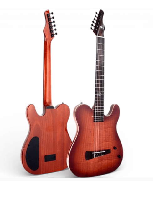 Violão Marquês VN-32 Mahogany Tigrado Nylon Flat elétrico